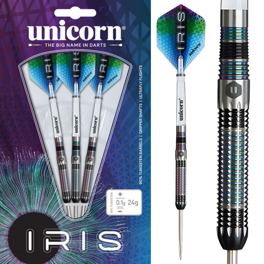 Unicorn Iris Steel Tip Darts – 90% Tungsten