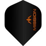 Mission Logo Black Flights - 100 Micron - No2 Standard