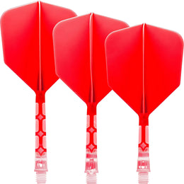 Cuesoul Rost T19 Clear With Red All In One Big Wing Moulded Flights