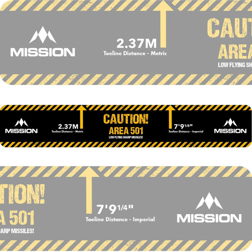 Mission Throw Line Stick Down Darts Oche - Area 501