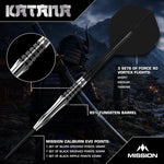Mission Katana Steel Tip Darts – 95% Tungsten