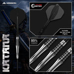 Mission Katana Steel Tip Darts – 95% Tungsten