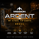 Mission Ardent M1 Steel Tip Darts – Brass