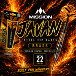 Mission Javan Silver Coated Steel Tip Darts – Brass