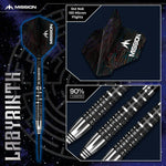 Mission Labyrinth Steel Tip Darts – 90% Tungsten