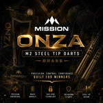 Mission Onza M2 Steel Tip Darts – Brass