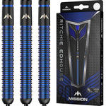 Mission Ritchie Edhouse Steel Tip Darts – 90% Tungsten - Black Titanium