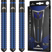 Mission Ritchie Edhouse Steel Tip Darts – 90% Tungsten - Black Titanium