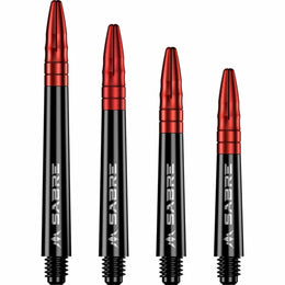 Mission Sabre Shafts - Dart Stems - Black - Red Top