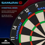 Mission Samurai 4 Professional Dartboard - Black Spider