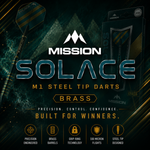 Mission Solace M1 Dark Green Steel Tip Darts – Brass
