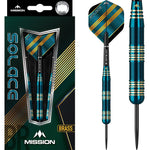 Mission Solace M2 Dark Green Steel Tip Darts – Brass
