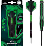 Mission Venom Steel Tip Darts – 90% Tungsten