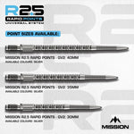 Mission R2.5 Rapid Steel Tip Screw In Dart Points - GV2