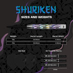 Mission Shuriken Steel Tip Darts – 90% Tungsten