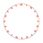 Precise 180 One Piece Number Ring - Inferno Red