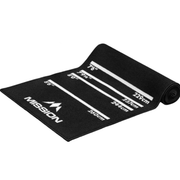 Mission Non-Slip Dart Mat – Black Carpet with Logo