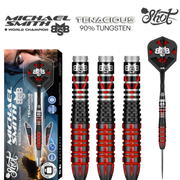 Shot Michael Smith Tenacious Steel Tip Darts - 90% Tungsten