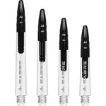 Mission Sabre Shafts - Dart Stems - Clear - Black Top