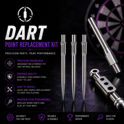 Caliburn Dart Point Replacement Starter Kit With Tool and Steel Tip Points