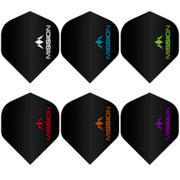 Mission Logo Black Flights - 100 Micron - No2 Standard