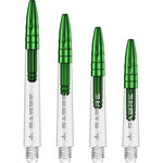 Mission Sabre Shafts - Dart Stems - Clear - Green Top