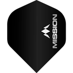 Mission Logo Black Flights - 100 Micron - No2 Standard