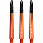 Mission Sabre Shafts - Dart Stems - Orange - Black Top
