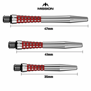 Mission Atom13 Aluminium Shafts - Dart Stems - Two Tone