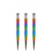 Mission Glide Steel Tip Dart Points - Rainbow