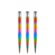 Mission Glide Steel Tip Dart Points - Rainbow