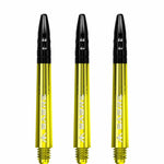 Mission Sabre Shafts - Dart Stems - Yellow - Black Top