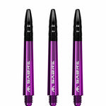 Mission Sabre Shafts - Dart Stems - Purple - Black Top