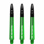 Mission Sabre Shafts - Dart Stems - Green - Black Top
