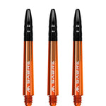 Mission Sabre Shafts - Dart Stems - Orange - Black Top