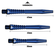Mission Atom13 Aluminium Shafts - Dart Stems