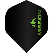 Mission Logo Black Flights - 100 Micron - No2 Standard