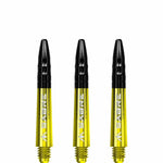 Mission Sabre Shafts - Dart Stems - Yellow - Black Top