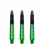 Mission Sabre Shafts - Dart Stems - Green - Black Top