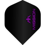 Mission Logo Black Flights - 100 Micron - No2 Standard