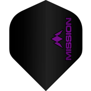Mission Logo Black Flights - 100 Micron - No2 Standard