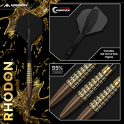 Mission Rhodon Steel Tip Darts – 95% Tungsten