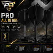 PB Darts Pro All In One Moulded Flight System