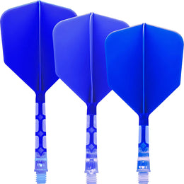 Cuesoul Rost T19 Clear With Blue All In One Big Wing Moulded Flights