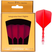 Cuesoul Rost T19 Clear With Red All In One Big Wing Moulded Flights