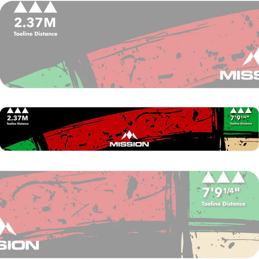 Mission Throw Line Stick Down Darts Oche - Double Top
