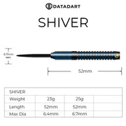Datadart Shiver Steel Tip Darts – 90% Tungsten