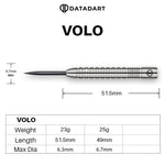 Datadart Volo Steel Tip Darts – 90% Tungsten