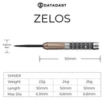 Datadart Zelos Steel Tip Darts – 95% Tungsten