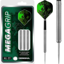 Designa Mega Grip V2 M1 Steel Tip Darts – 90% Tungsten